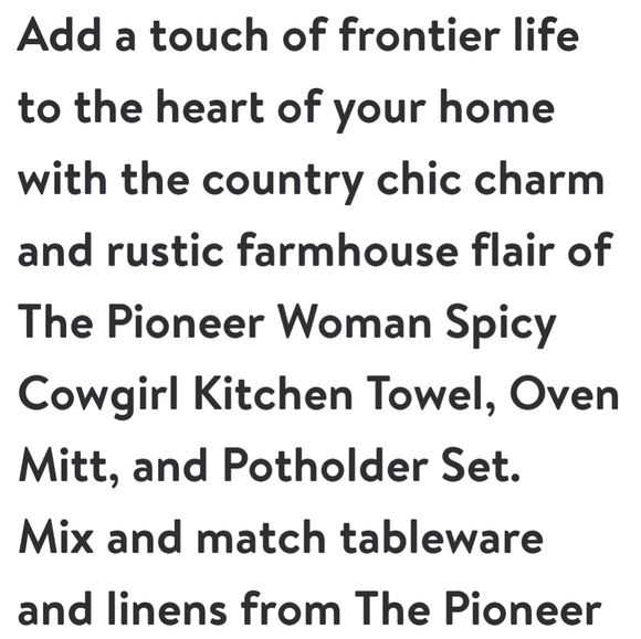 New Pioneer Woman Spicy Cowgirl Kitchen Towel Set - Picture 2 of 7